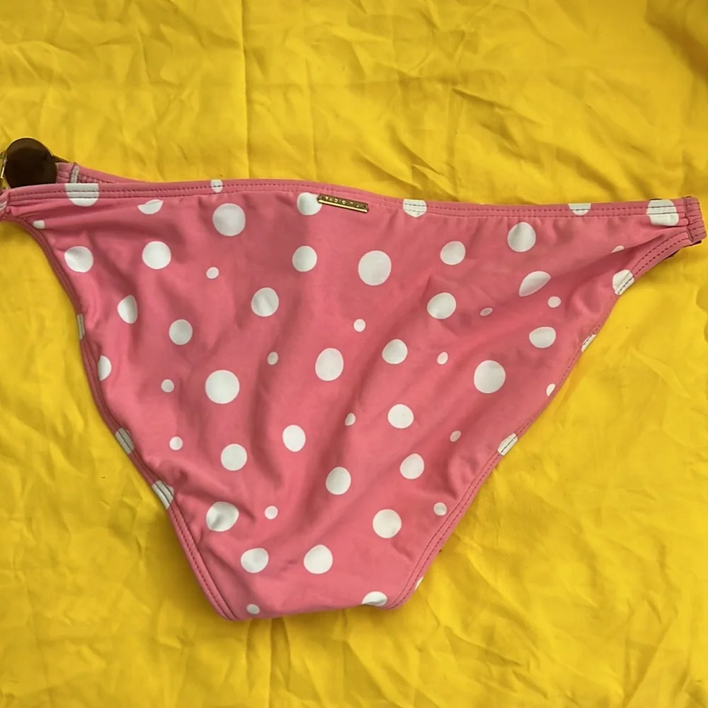 RADIO FIJI STRETCH PINK POLKA DOT BIKINI BOTTOM.  Size M.  New with tag.